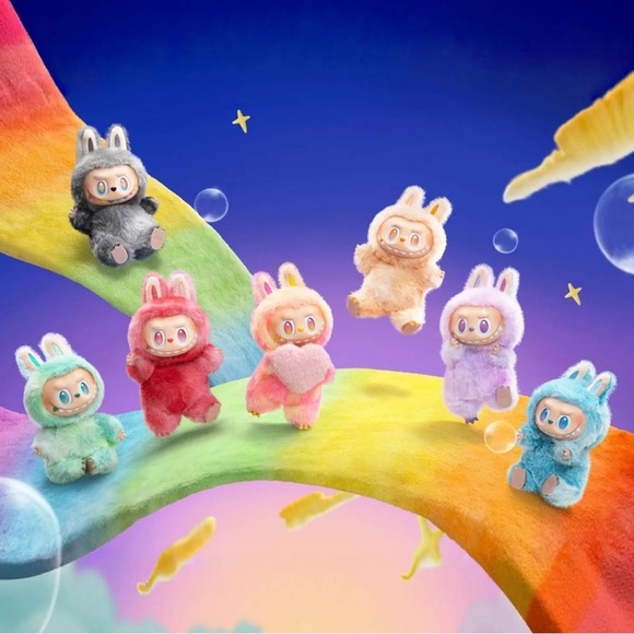 Pop Mart Labubu Big Into Energy Vinyl Plush Pendant Full Whole Set 6 Blind Box - Picture 1 of 7
